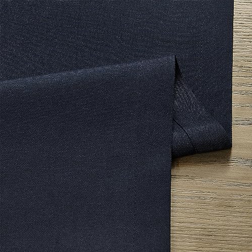 Image of ZeeMart Basic Linen Style Table Runner, 14 x 72 Inch Dark Navy, Rustic Farmhouse Dark Blue Table Runners 72 Inches Long, Everyday Polyester Table Runner - Machine Washable & Easy Care
