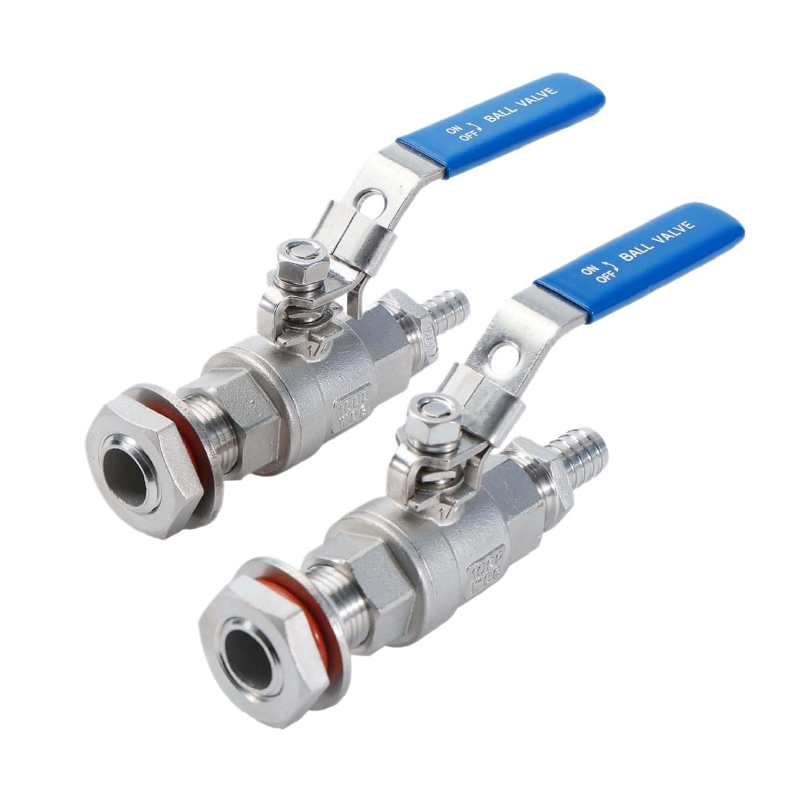 Owytmabq One Color Homebrew Kettle Weldless Ball Valve Complete Kit Hex Nipple Bulkhead 1/2" Npt Hand Tight 1/2" Or 3/8" Hose Barb(13Mm Hose)