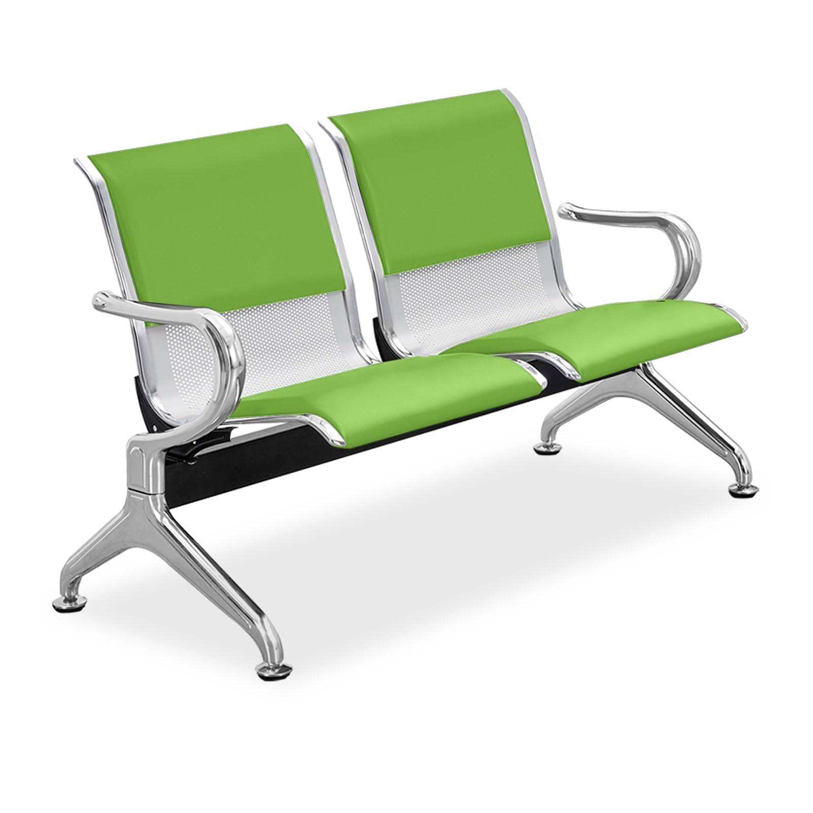 AYCDL Reception Bench with Armrests, Comfortable Leather Cushion & Backrest-Stylish Furniture for Office, & Waiting Areas,Blue,Green