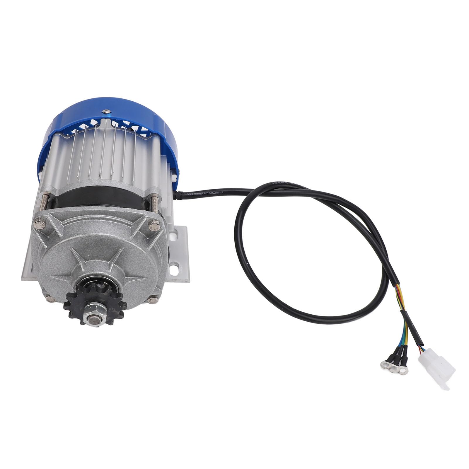 24V 500W elektrischer Dreirad-Bless-Motor, Permanentmagnet-Verzögerungsmotor, flexibles Aluminiumgehäuse mit 420-Typ-Kettenantrieb, 12-Zahn-Innenzahnrad für