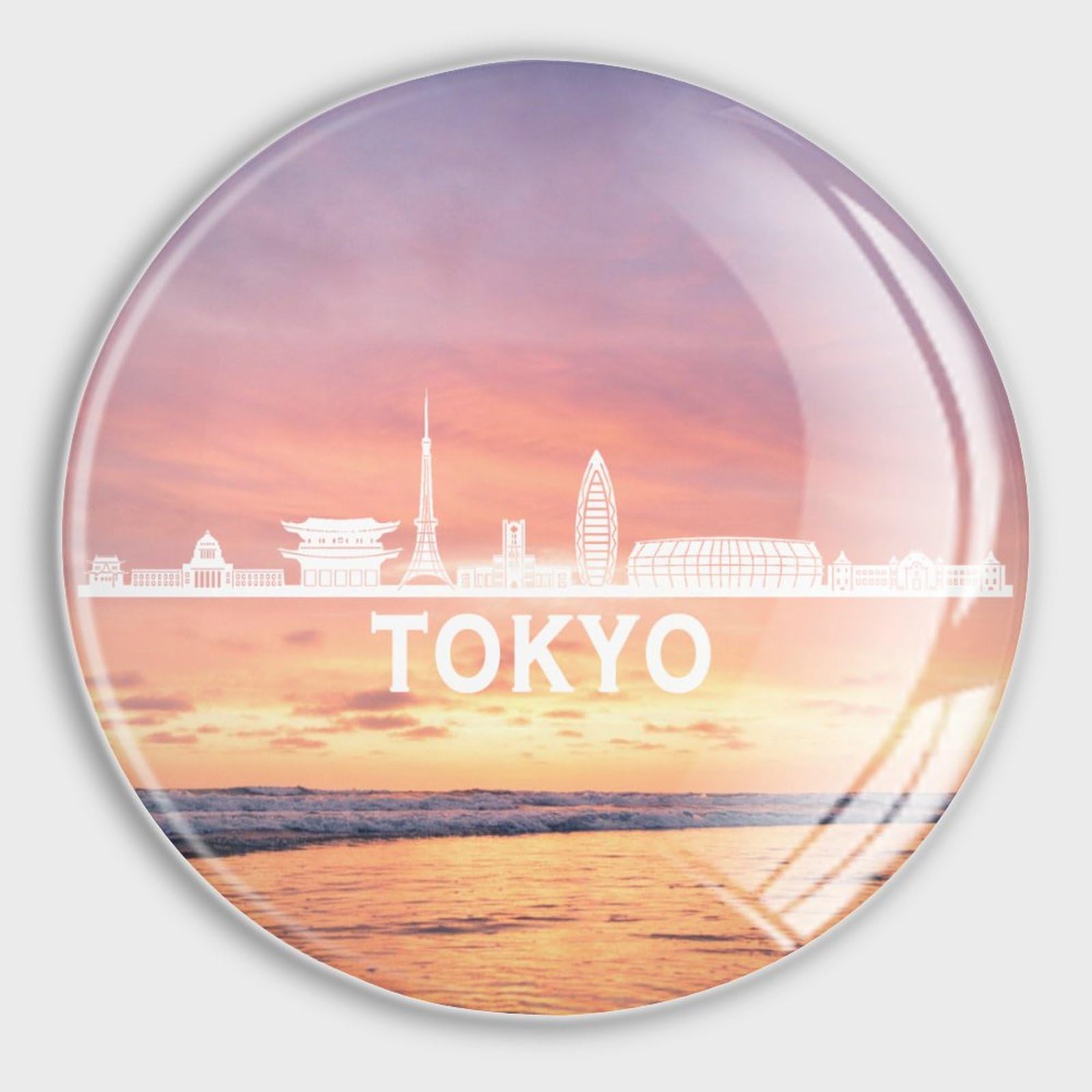 Aimants de réfrigérateur Tokyo en verre puissants pour tableau blanc de bureau et maison x4