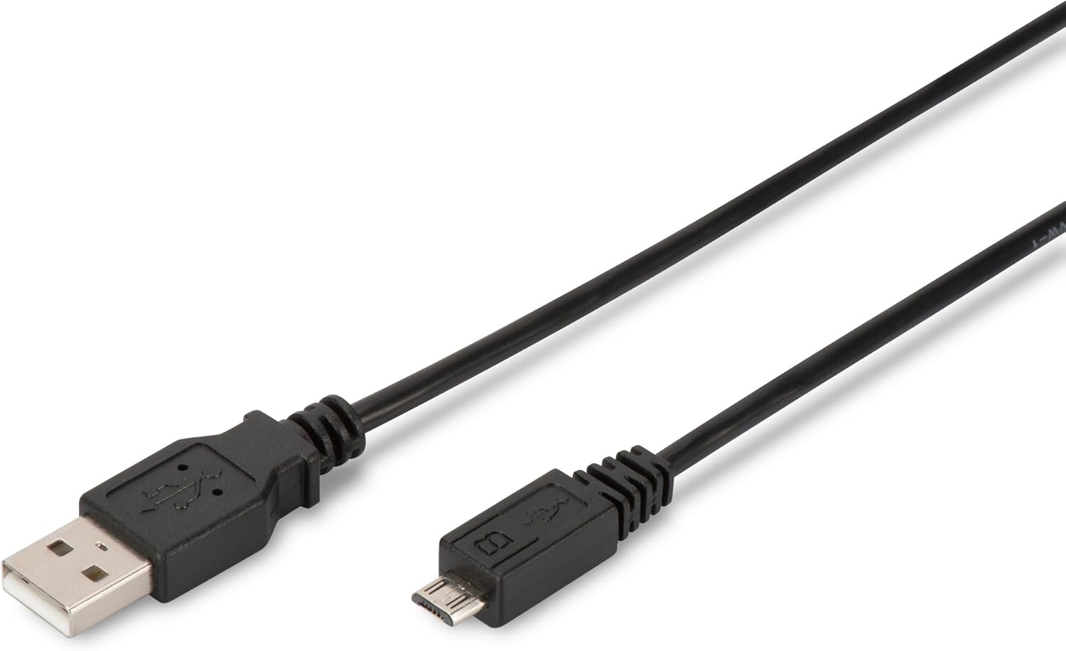 ewent USB 2.0 Cable Type A/B Male/Micro, Charging and Syncing for Samsung Smartphone, Navigation Systems, Digital Cameras, MP3, Double Shielded 28 awg Copper, 1 m, Black