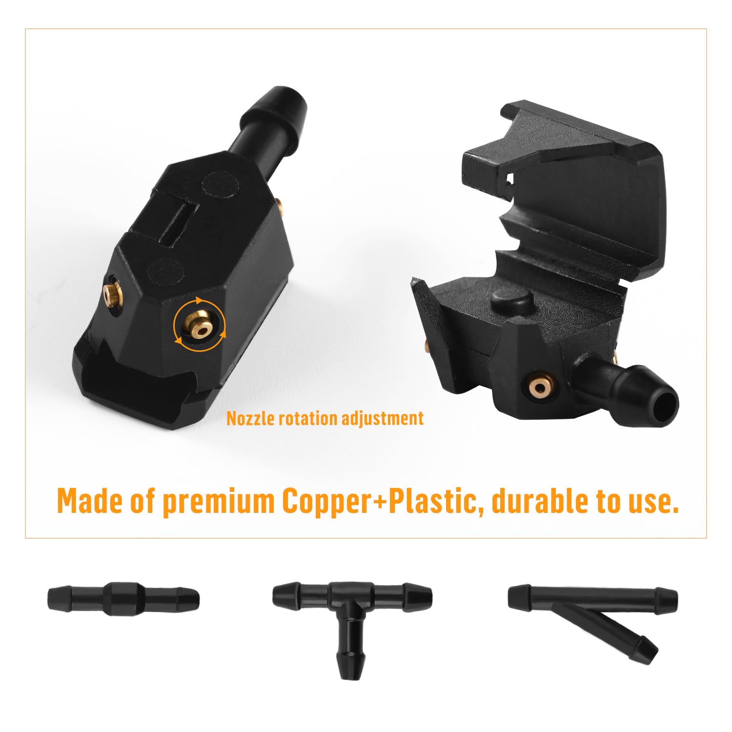 COYUN Scheibenwascher 4 Loch - Universal Waschdüsen Für Auto Frontscheibe