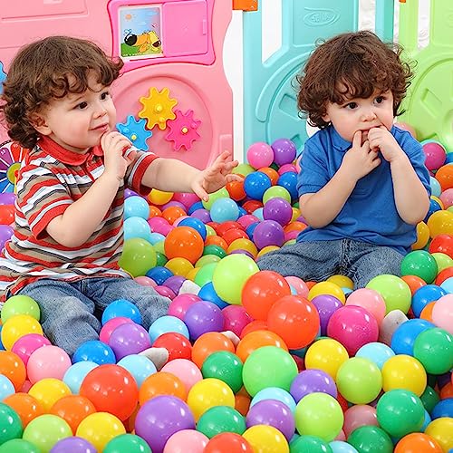Kids Ball Pit Balls 2000 for Toddlers, Plastic Soft Balls for Toy Playpen, Crush Proof BPA Free Balls for Baby Ball Pit, Colorful Pit Balls 1000-2 Bags for Play Tent Pet Dogs, 2.2 Inch / 5.5CM