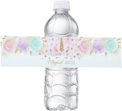 Enveloppe Etiquette De Bouteille D Eau A Motif Licorne Et Arc En Ciel Pour Anniversaire Fete A Theme Lot De 24 Autocollants Etanches Amazon Fr Hygiene Et Sante