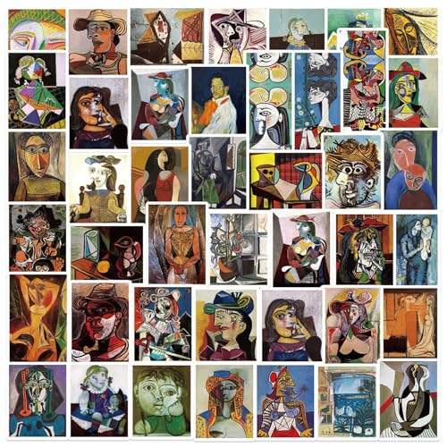 50枚セット カートゥーン 油絵 ステッカー かわいい アニメ おしゃれ 防水 トレンディ 落書き 漫画 アウトドア DIY スノーボード スーツケース ギター 車 バイク 自転車 水筒 ヘルメット パソコン 携帯 ノート