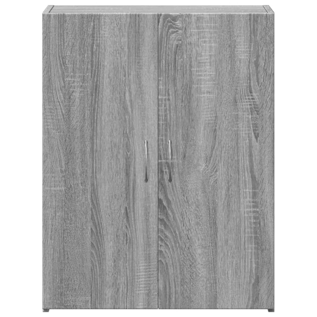 Brokky Schedario Grigio Sonoma 60x32x77,5 cm in Legno Multistrato,Cassettiera,Mobiletto da Ufficio con Serratura,Regolabile per Cartelle Sospese,Superficie Testurizzata,per Ufficio,Studio