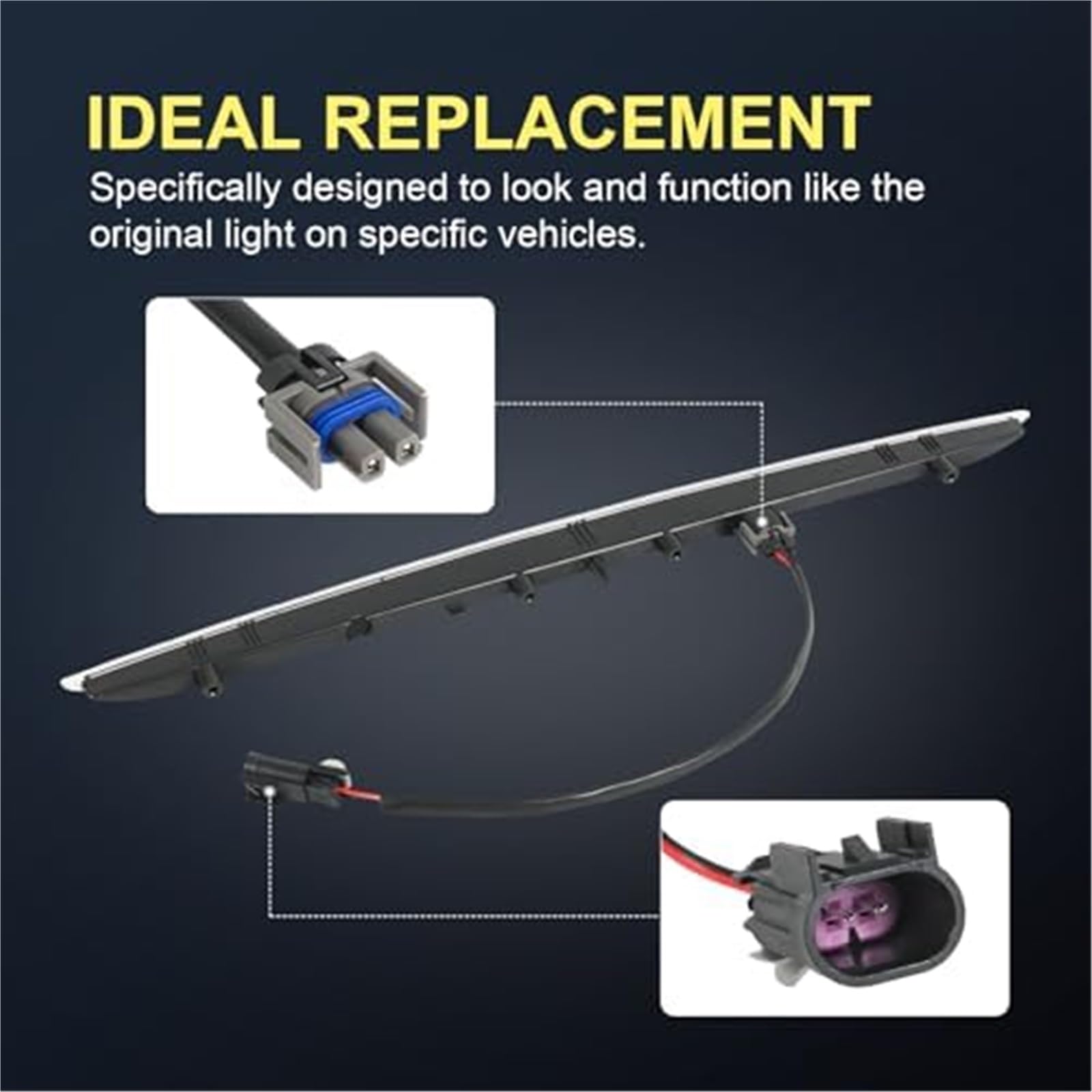923-133 Trzecie światło hamowania Led Stop, dla Ford Edge 2015-2020 Wymień FT4Z13A613A Trzeci zespół hamulca