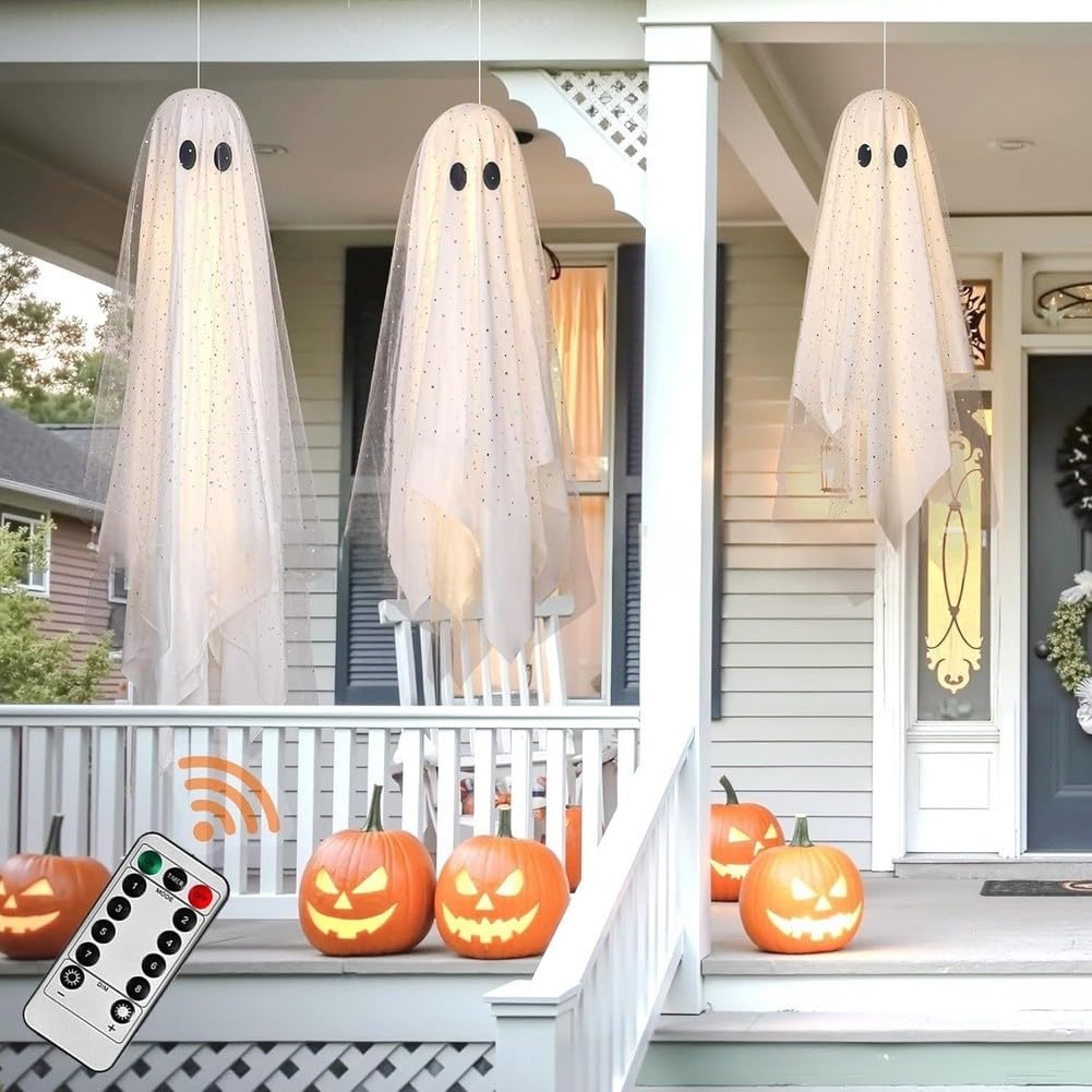 Spukfiguren Hängedeko 110cm für Außenbereich Halloween(B)