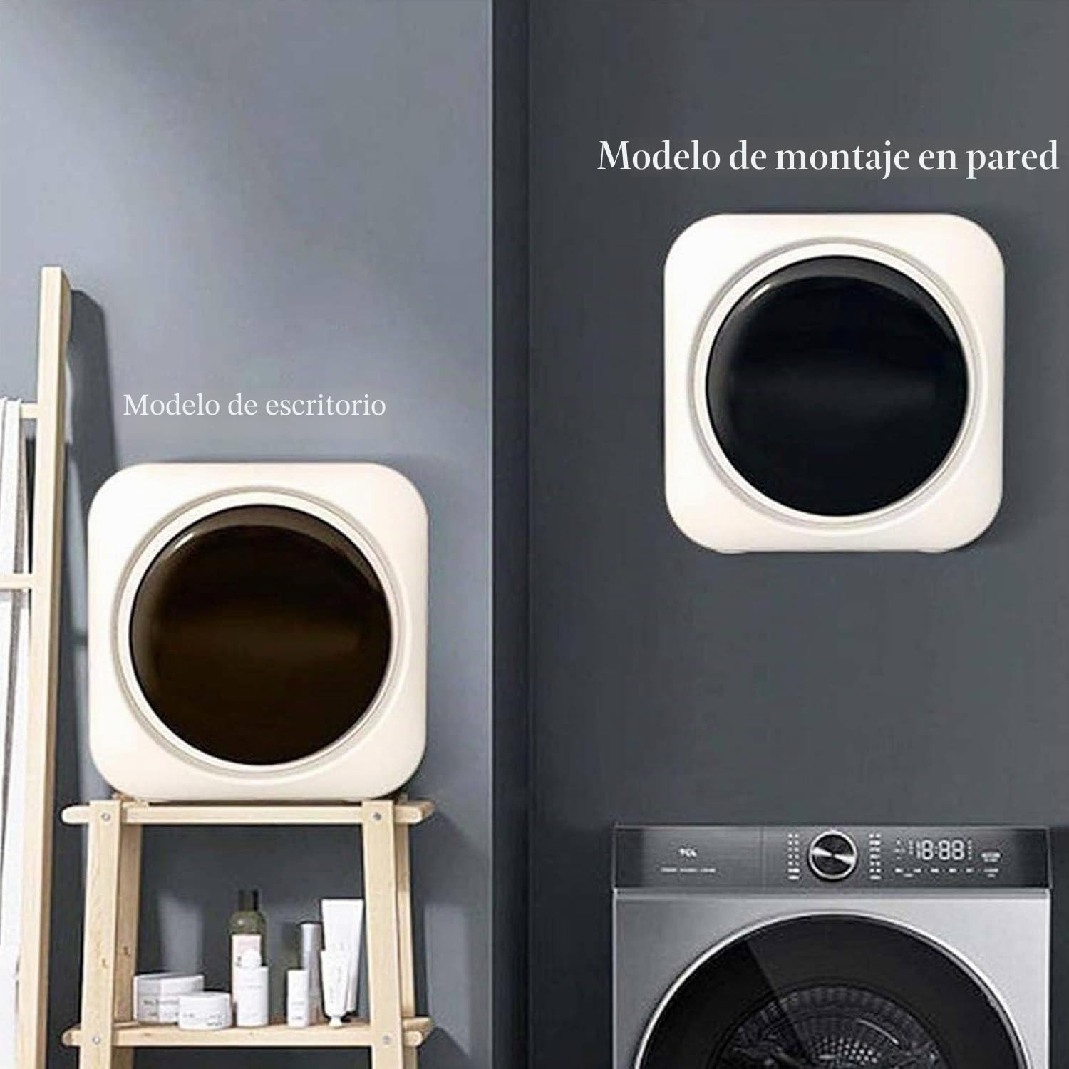Lavadora Portátil - Lavadora Portátil Totalmente Automática con Función De Autolimpieza De Tambor - Mini Lavadora De Calcetines De 3,5 L - Secadora De Ropa Pequeña De Pared Wallhanging