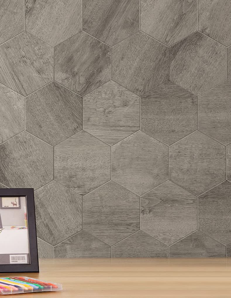 AVANT DECOR Tiles Stone Hexagon Texture Peel Stick Kitchen
