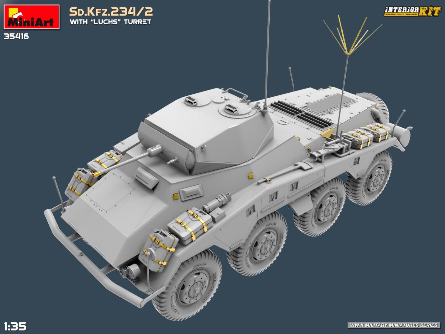 (MIN35416) - Miniart 1:35 - SD.Kfz.234/2 with 'Luchs' Turret (INT Kit)