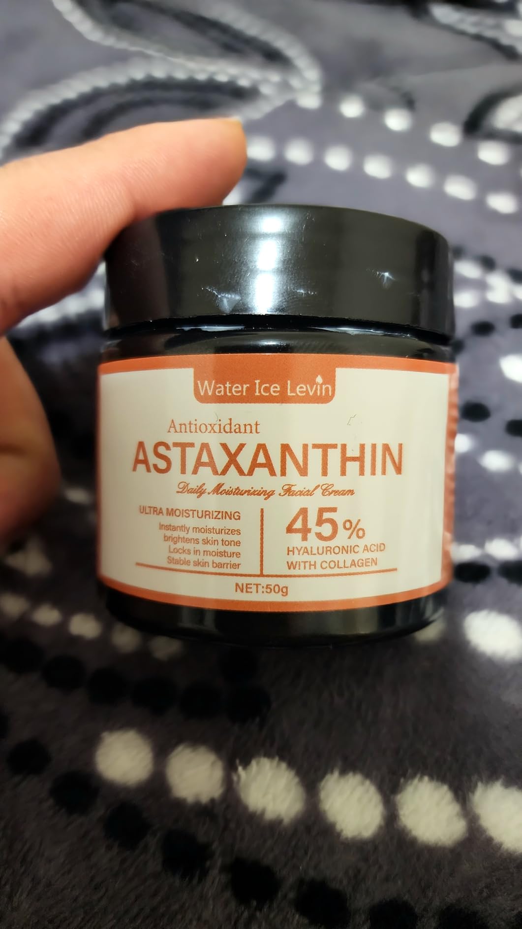Water Ice Levin 2PCS Astaxanthin Face Cream, Anti-Aging Face Moisturizer For Reduce Wrinkles & Fine Lines, Daily Repair Facial Moisturizing Cream for Women and Men Antioxidant and Nourish, All Skin Types