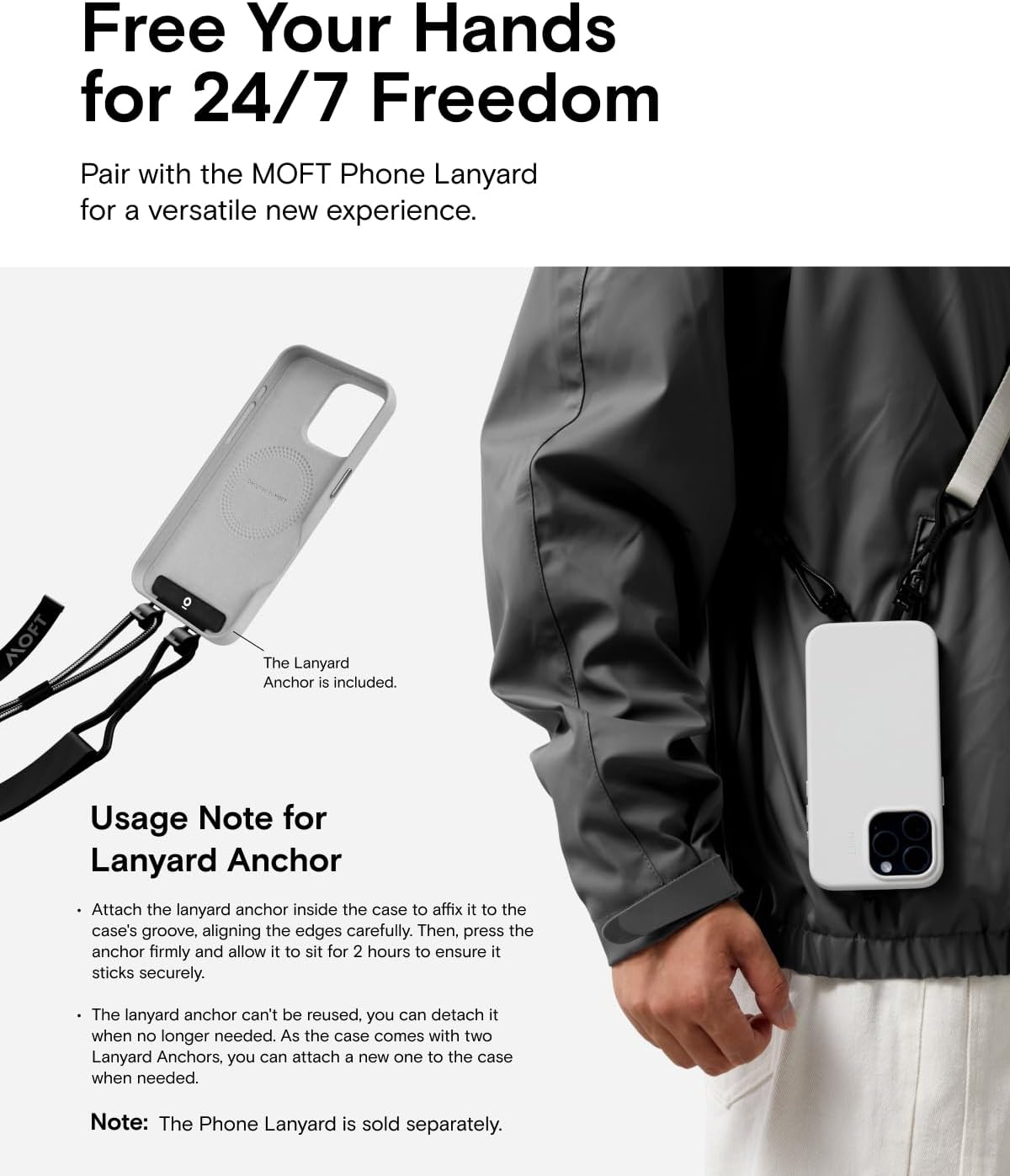 MOFT Snap Case MOVAS™ for iPhone 16 Plus Case, Compatible with MagSafe, Magnetic Premium Vegan Leather Phone Case with Smooth Feeling, Enduring Color Minimalist 6.9 inch Protective Case, Misty Cove