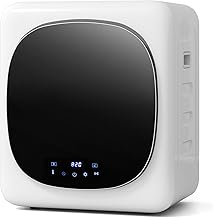 COSTWAY Portable Clothes Dryer, 1.5 cu.ft Compact Drying Machine with Stainless Steel Tub & LED Touch Panel, 800W Electric Laundry Dryer with Intelligent Programs for Apartment, Home, Dorm & RV, White