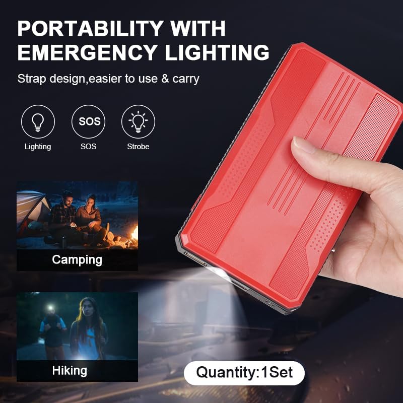 Jump starter with emergency lighting modes