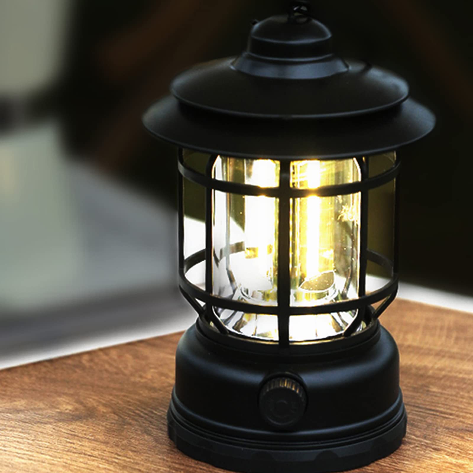 BOSUGE, LED-Campinglaterne, dimmbares Retro-Campinglicht, wiederaufladbare USB-Hänge-Campinglampe, tragbares wasserarmes Outdoor-Zeltlicht for Ausfälle beim Camping Hikin