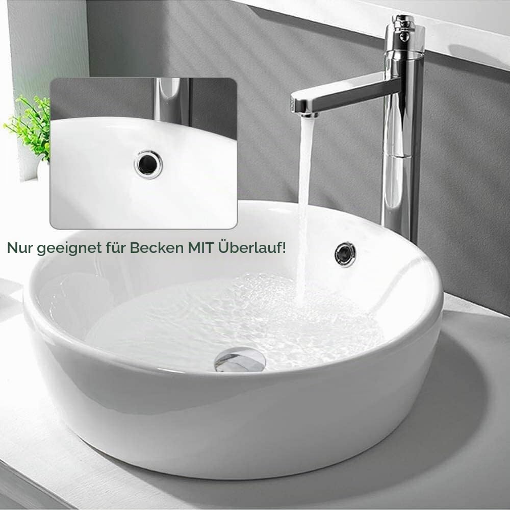 Schläfer 4051003 - Universal Ablaufgarnitur mit Überlauf (Chrom) - Pop Up Ventil für Waschbecken und Waschtisch – Ablaufventil Abflussgarnitur aus Messing mit Einbauanleitung mit Überlauf