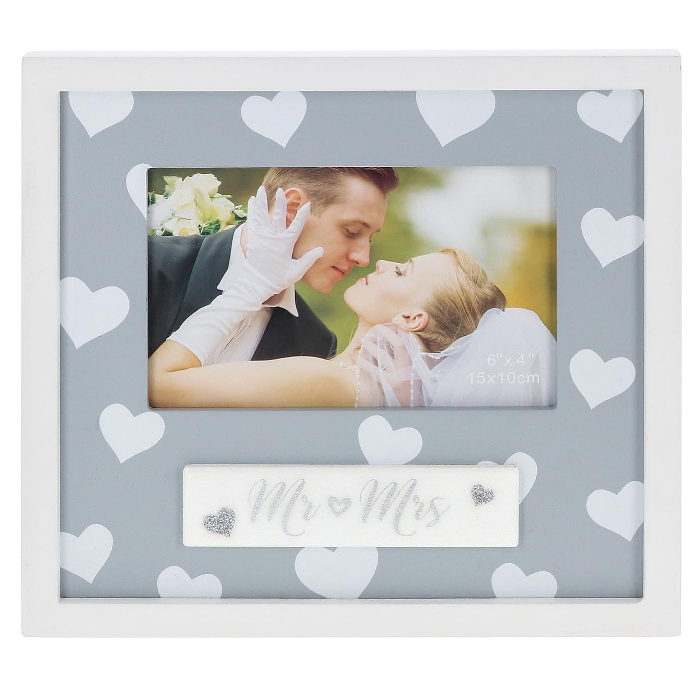 Shudehill Giftware Sparkle Art 6x4 Photo Frame - Engagement, Mr & Mrs Wedding, Christening, Baby Girl or Baby Boy Designs, Gift Idea (Mrs & Mrs)