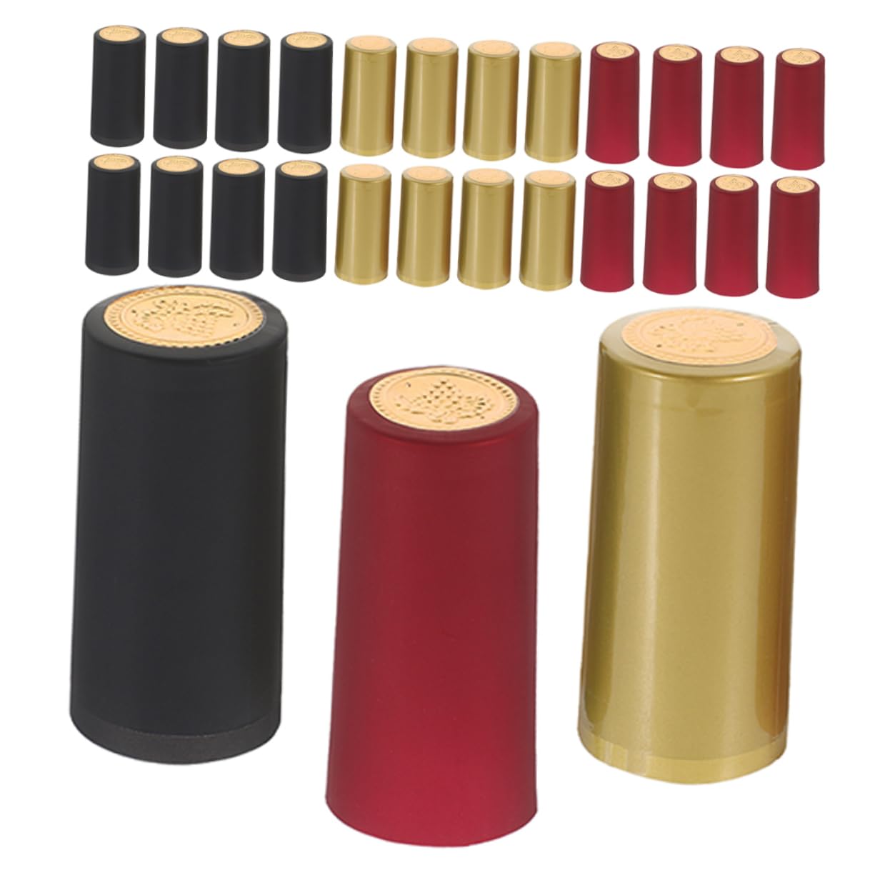 Ciieeo 300pcs Red Wine Bottle Sealing Film Heat Shrink Caps Shrink Bottle Stoppers Whiskey Bottle Shrink Sleeves Beverage Bottle Shrink Top Covers Shrink Wrap for Whiskey Bottles Pvc