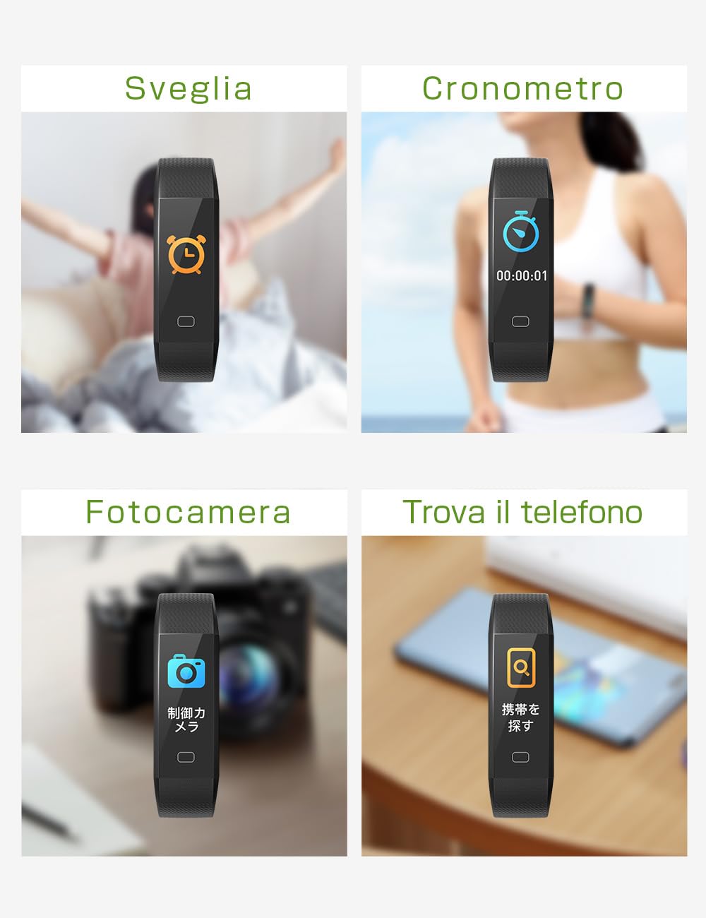 SLuB Smartwatch Modalità Multi-Sport Monitoraggio Attività Registrazione Sonno Notifiche Allarme Sedentarietà Full Touchscreen IP68 Impermeabile Con Per iPhone/Android(Viola).