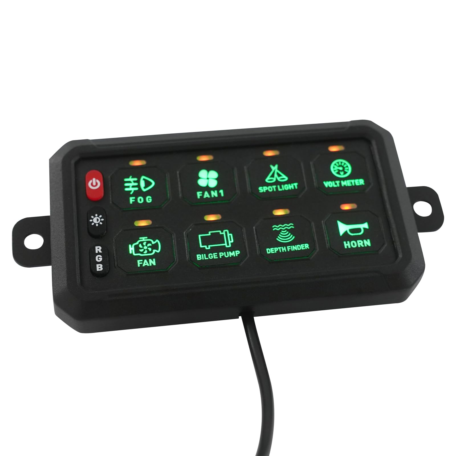 Pannello di controllo 12V-24V 8 vie per yacht camion barche