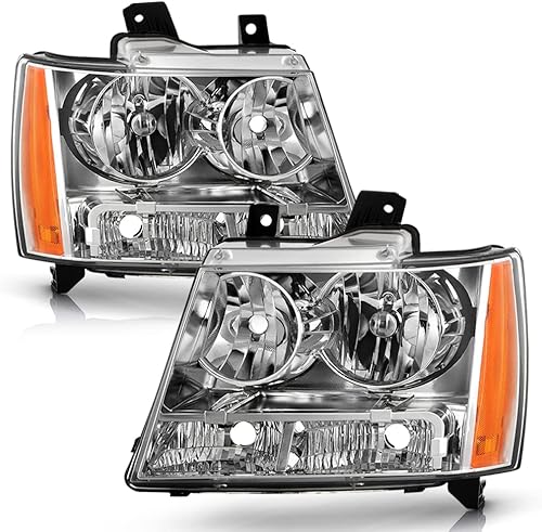 ACANII - Para faros delanteros Chevy Avalanche/Suburban/Tahoe 2007-2014 de repuesto para conductor + lado del pasajero