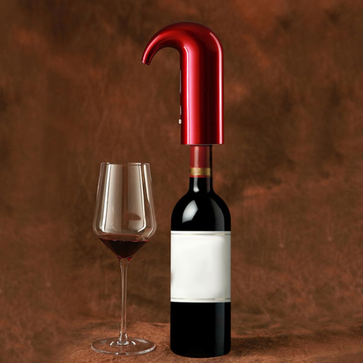 Verseur-aérateur de Vin Électrique Rouge 1500mah, Abs Silicone