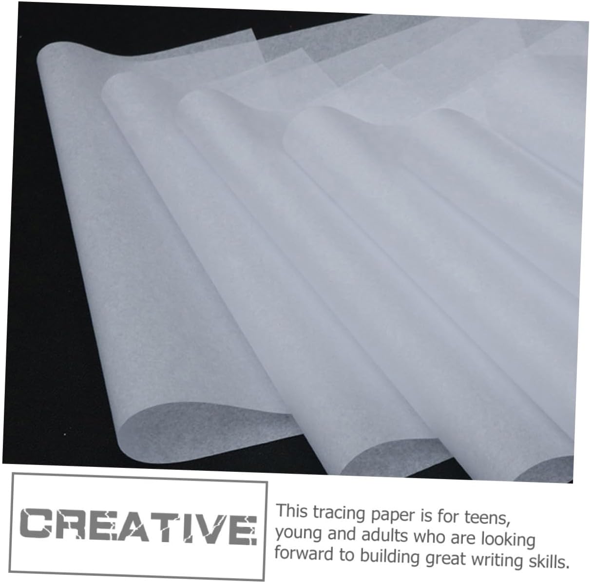 LIFKOME 16k Translucent Tracing Paper 500 Sheets (5 Packs) Calligraphy Ink Writing Copy Transfer Paper for Artists and Students