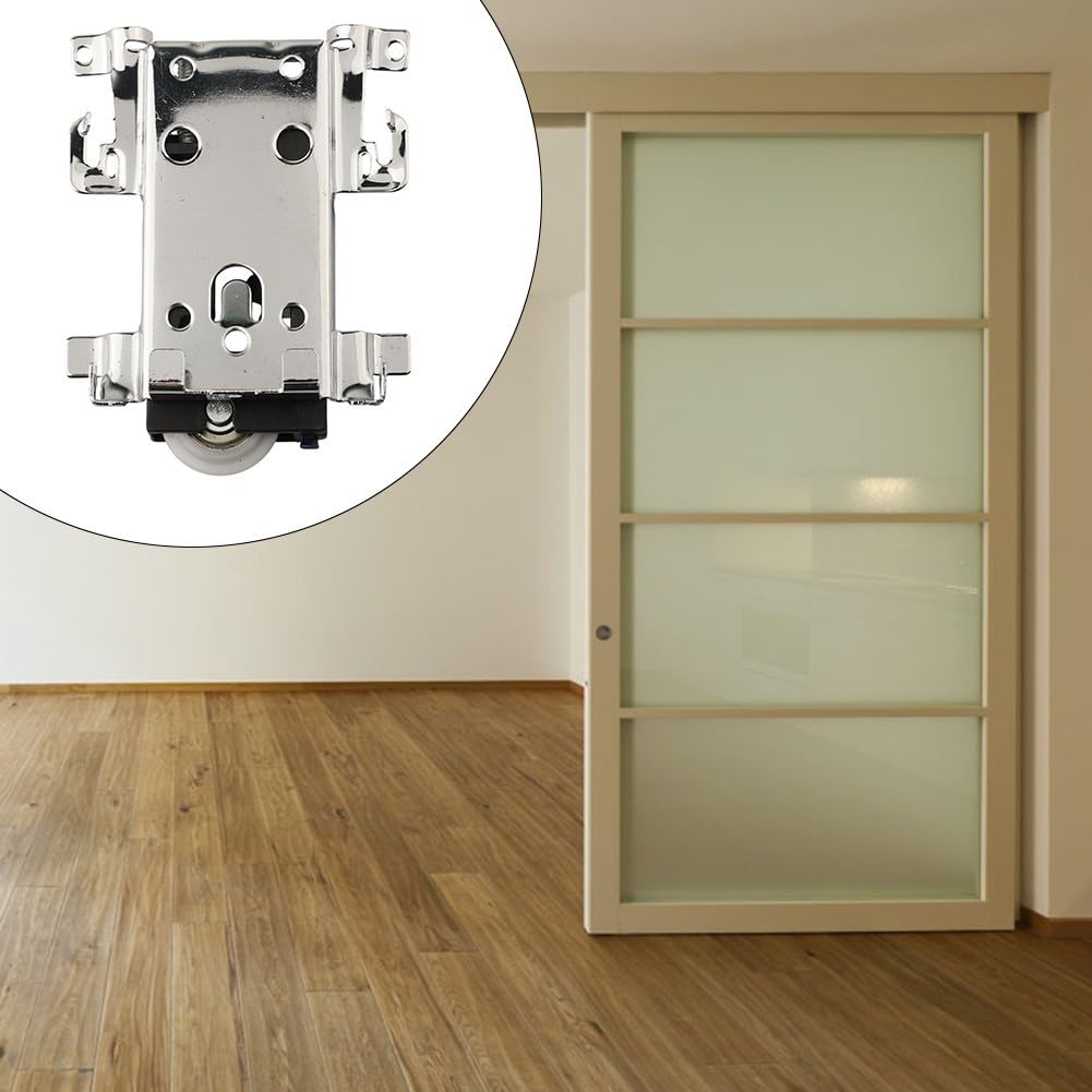 Lot de 4 rouleaux de porte coulissante en bois avec grande capacité de charge pour les guides de rouleaux inférieurs de portes coulissantes