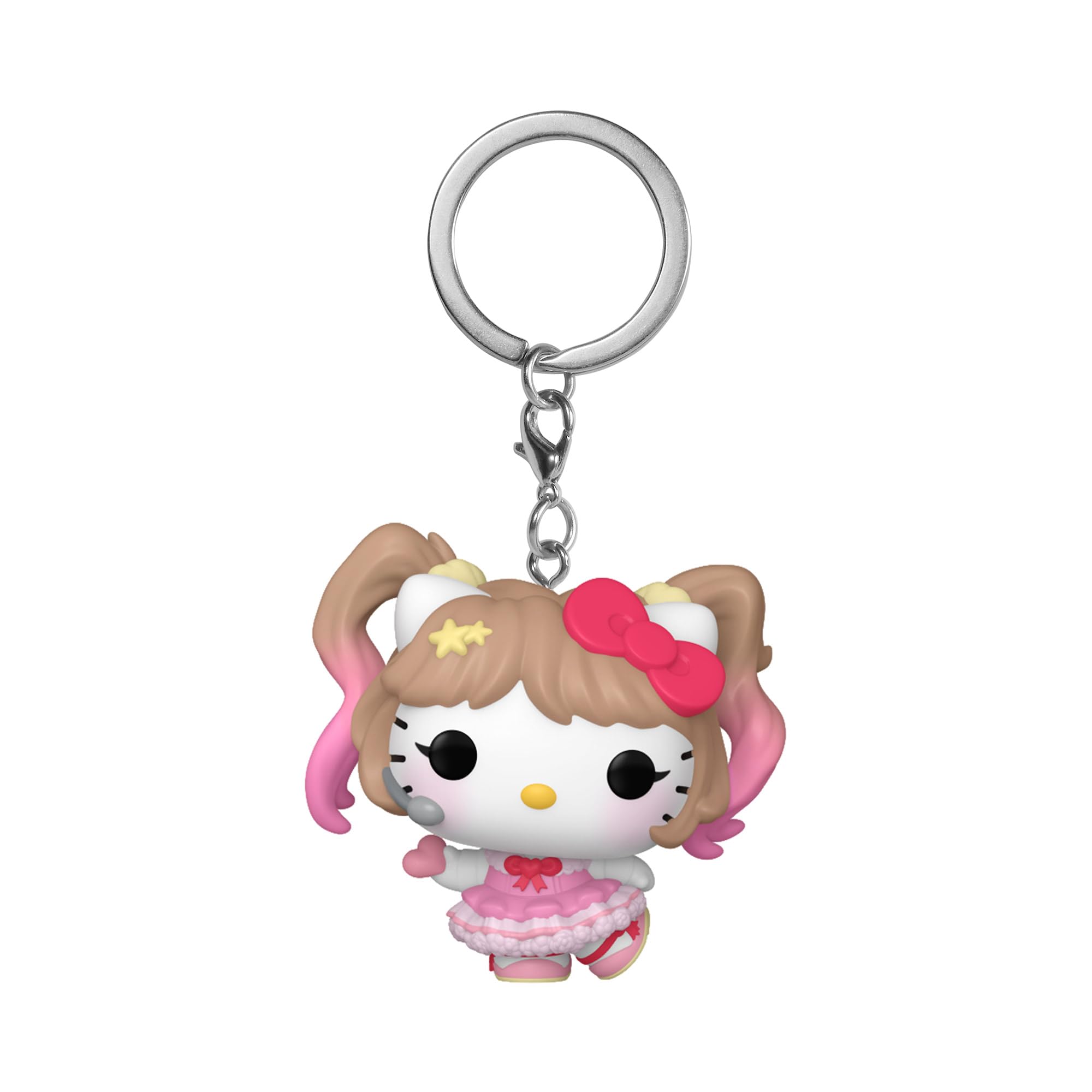 Funko Pop! Keychain: Hello Kitty - Hello Kitty KPop! - Mini Figura in Vinile da Collezione Novità Portachiavi - Riempitivi per Calze - Idea Regalo - Merchandising Ufficiale - Anime Fans - Minifigure