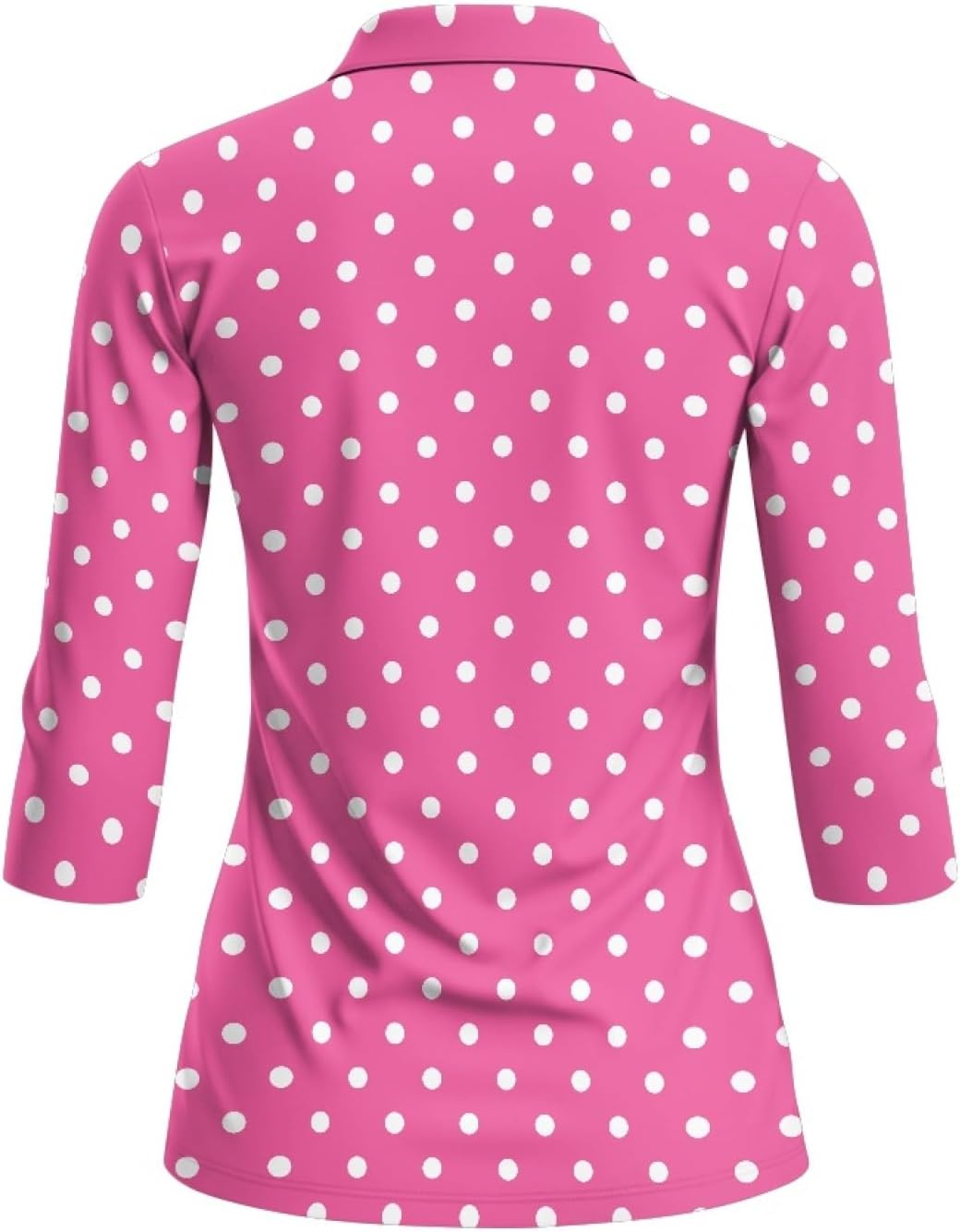 Womens 3/4 Sleeve Golf Polos Shirts Size S-2XL Sport Tops for Gym Tennis Activewear with Collare V Neck