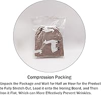 Vista 5 de Funda y almohadilla pequeña para tabla de planchar de 12 x 32 pulgadas, 3 pares de correas de cierre de velcro, bordes elásticos, mini cubierta