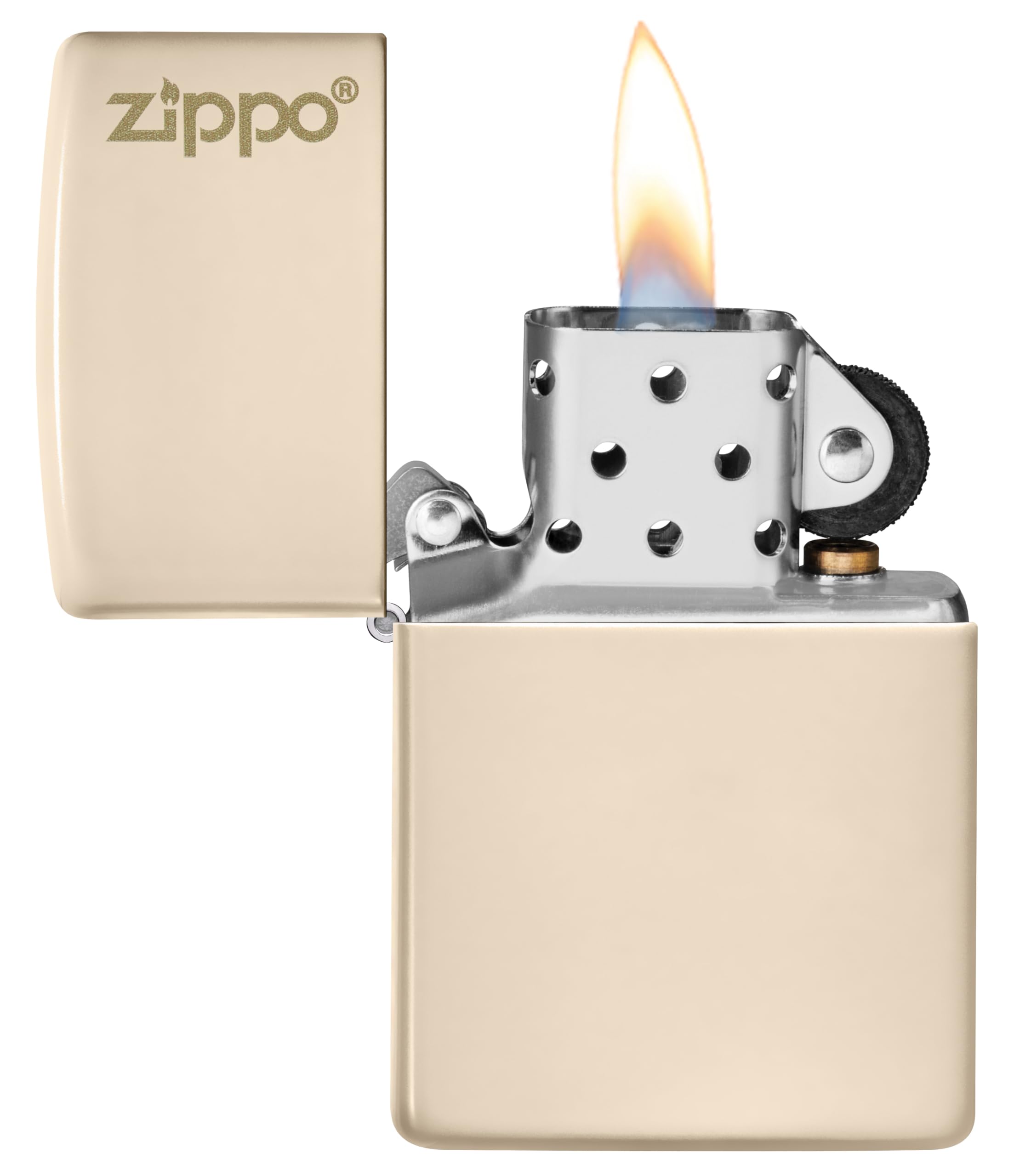 Zippo Sturmfeuerzeug - Flat Sand - Nachfüllbar - Wiederverwendbar - Windfestes Design - Geschenkbox - Made in USA