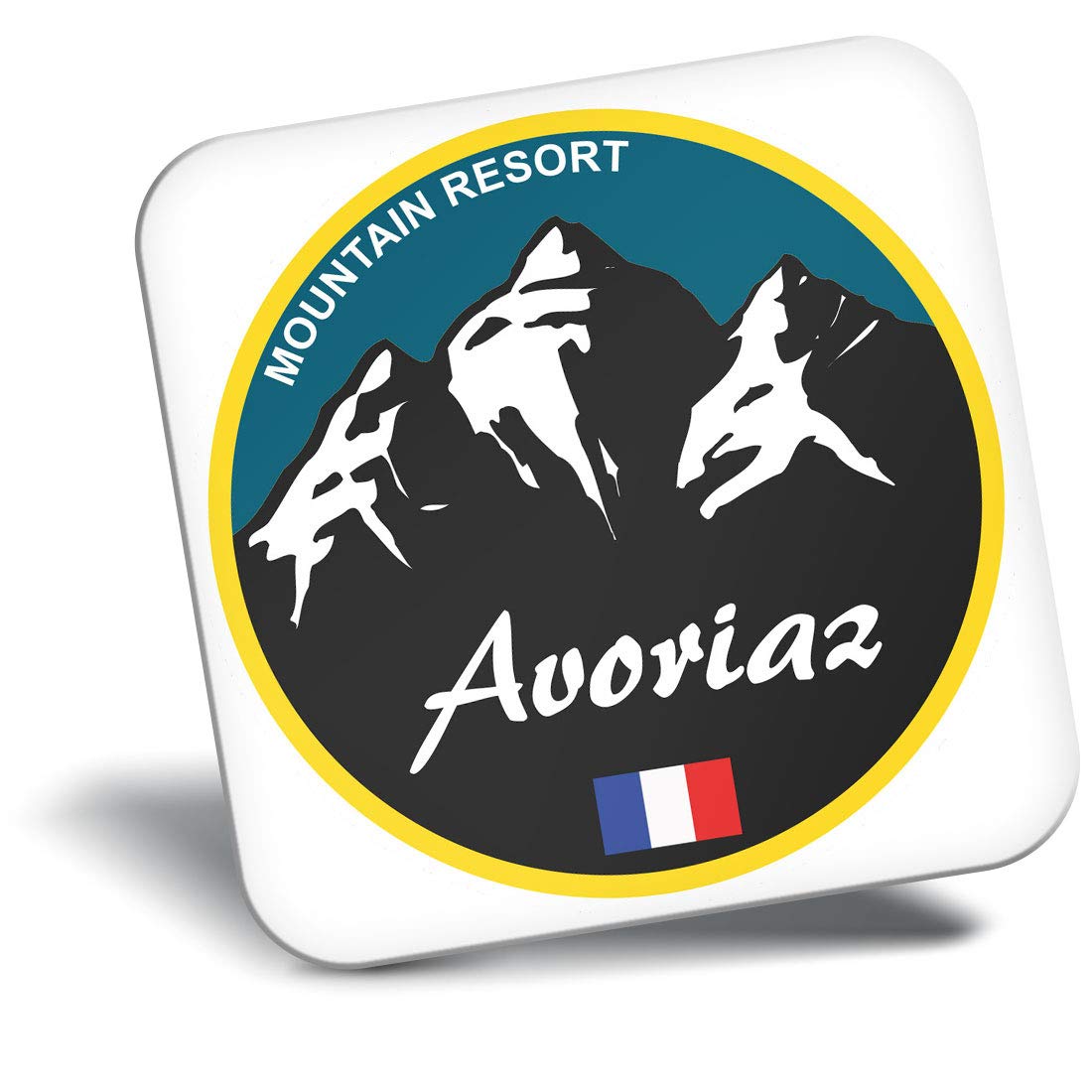 Destination Vinyl Ltd Fridge Magnet - Avoriaz Ski Snowboard Resort France 5318
