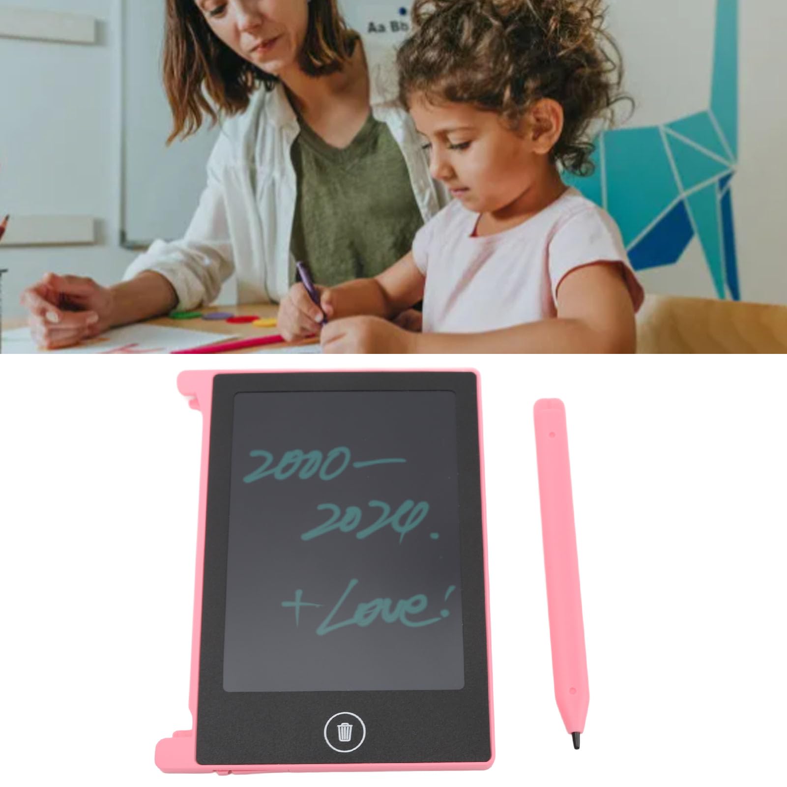 LCD Writing Tablet, 4.5 Inch Erasable Drawing Doodle Board with Lock and Pressure Sensing Function, Electronic Drawing Writing Pad for Learning and Education — view 6