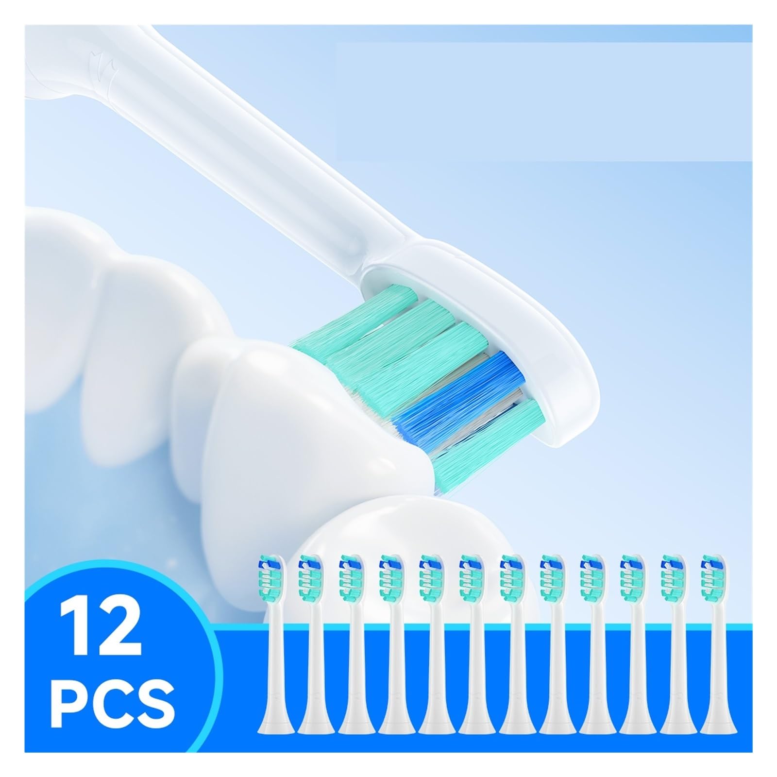 Ersatzbürstenköpfe für Erwachsene, kompatibel mit Philips, 4/8/12/20PCS | Zahnbürstenköpfe aus Kunststoff für täglichen Wechsel und Mundpflege für Erwachsene(20HB30B)