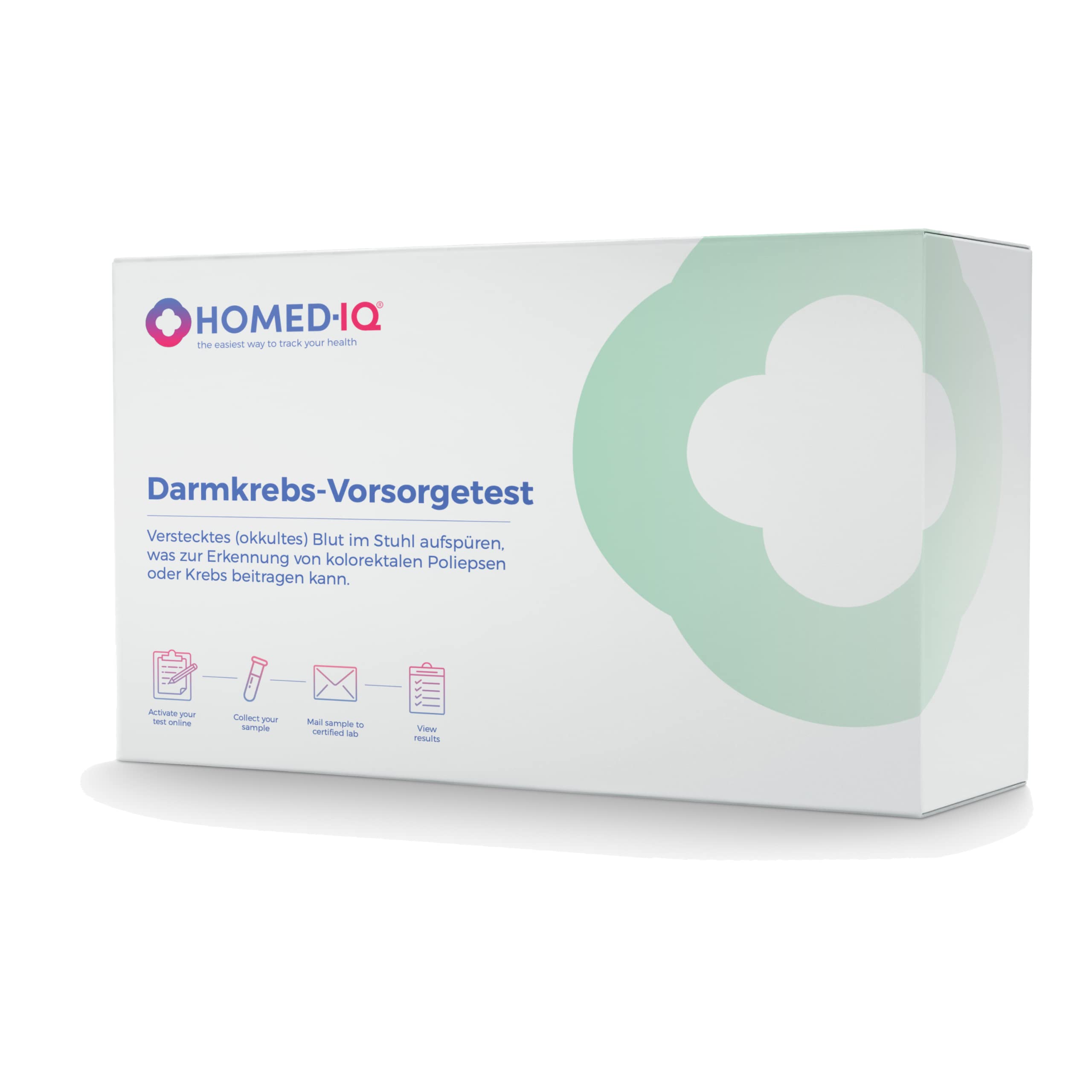 Darmkrebs-Vorsorgetest • Darmkrebs Selbsttest • Stuhltest für zuhause • Professioneller Labortest • Stuhlprobe Home Test