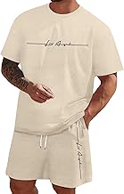 Bastwahl T Shirts et Short pour Hommes Ensemble Survêtement à Manches Courtes Jogging Sportswear d'été M-6XL