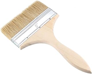sourcing map 6 Inch Chip Paint Brush Synthetic Bristle with Wooden Handle for Wall Treatment