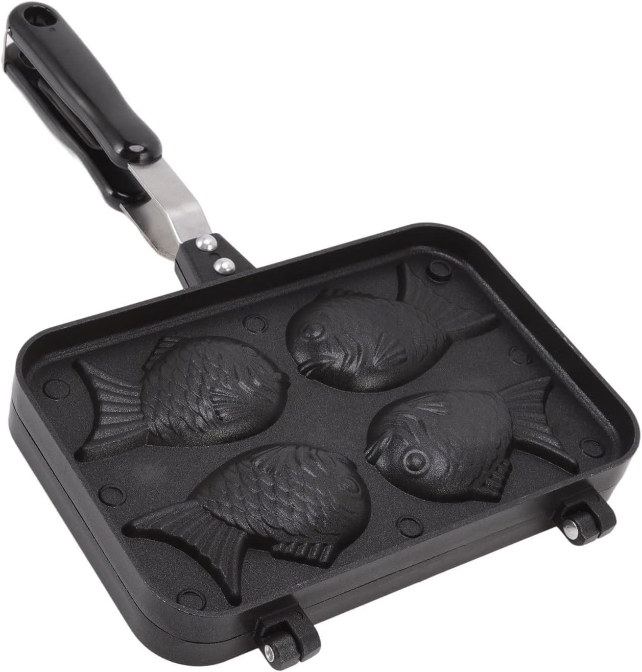 Piastra per Waffle A Forma di Pesce, Piastra Antiaderente per Pancake Taiyaki, Utensile Elettrico per La Cottura in Casa, Cucina E Ristorante, Piastra per Waffle Facile da Pulire