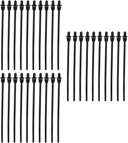 30 correas de nailon negro para montaje en automóvil, clips de cable de cierre de cremallera de 7.28 pulgadas para construcción doméstica, industria