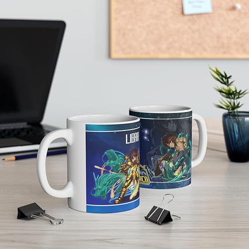 Miniatura 5 de Libra, Los Caballeros del Zodiaco, Taza de Cerámica 11 Oz