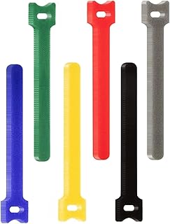 Cable Ties Reusable,Velcro Cable Ties，Fastening Straps, Adjusting Straps, for Electrical and Electronic Products, Velcro Cable Straps,Home Office Cable Organizer,60 Nylon Velcro Ties (60 Ties)