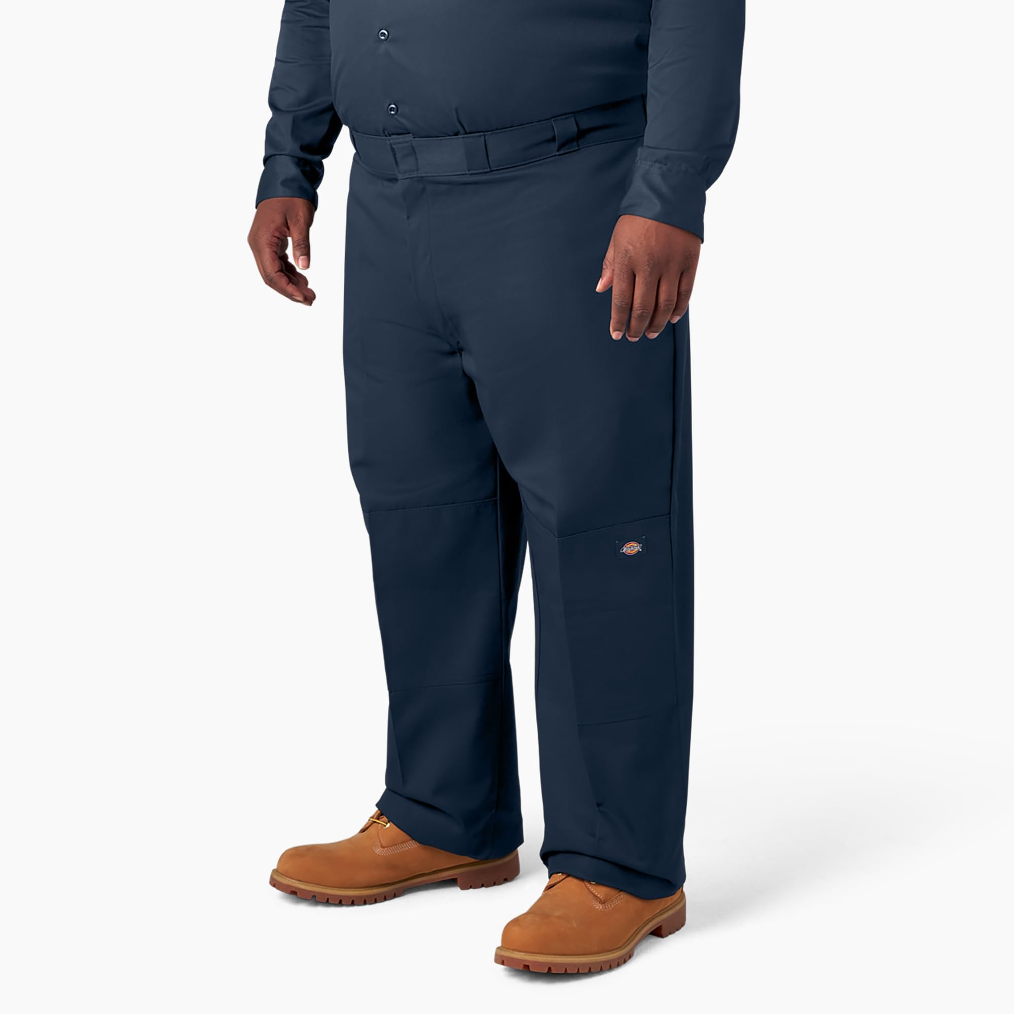 Loose Fit Double Knee Work Pants. DARK NAVY, 32 30