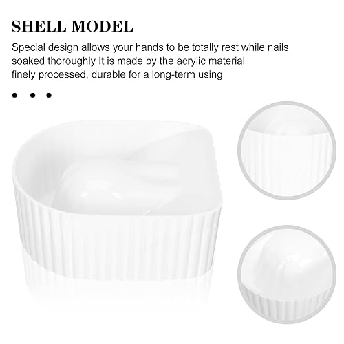 Miniatura 6 de FOMIYES Cuenco de manicura para remojar a mano, herramienta de limpieza de uñas, herramienta para quitar el arte de uñas, cuenco para remojar las