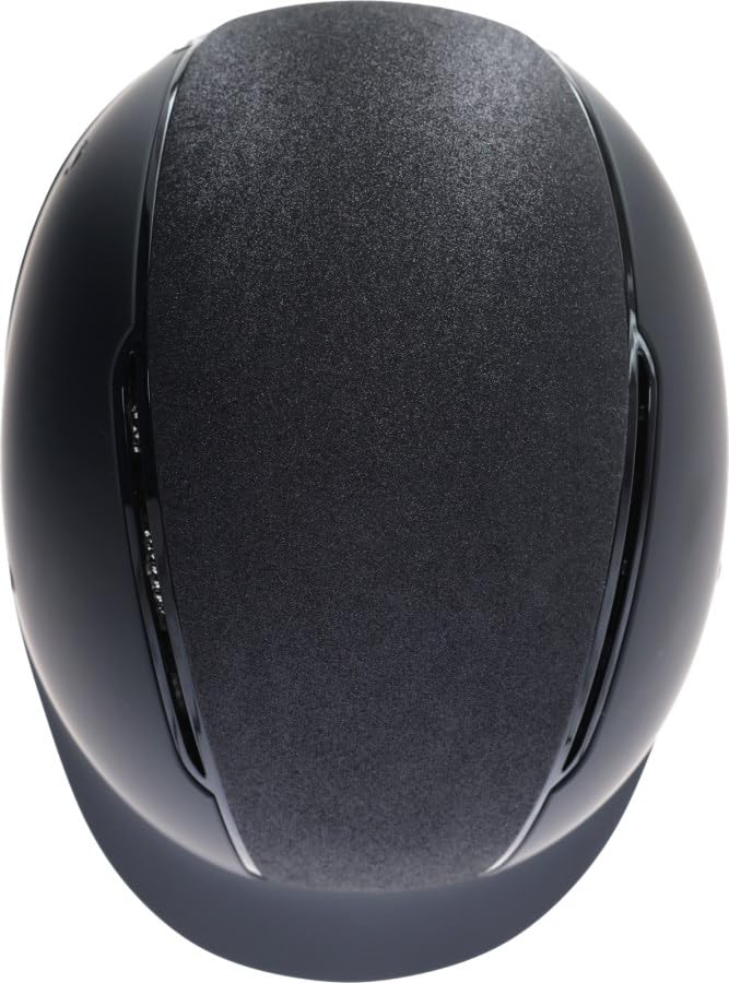 Casco de equitación cómodo y ajustable Covalliero Eclipse negro con purpurina 7