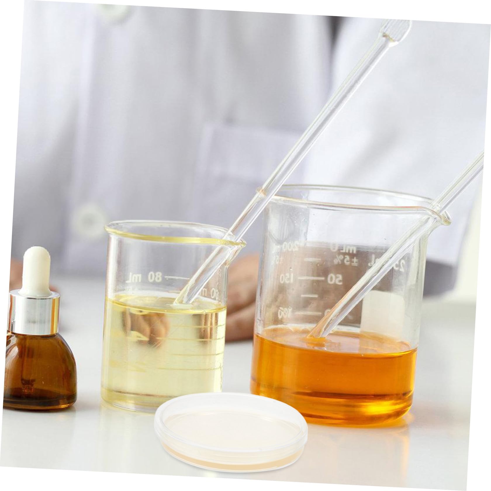 MAGICLULU Piastre di Petri Agar Nutriente Preversate 20 Pezzi Piatto Rotondo in Ps per Esperimenti Scientifici e Coltivazione Microbica in Laboratorio