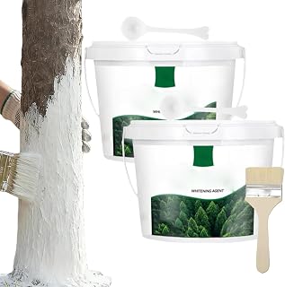 Long-Lasting Tree Whitewash Agent, 525ml Tree Trunk Paint, Winter Wood Freeze Protection White Whitewash Paint for Shrubs,Fruit and Sub Trees,Preventing Ants,Insects