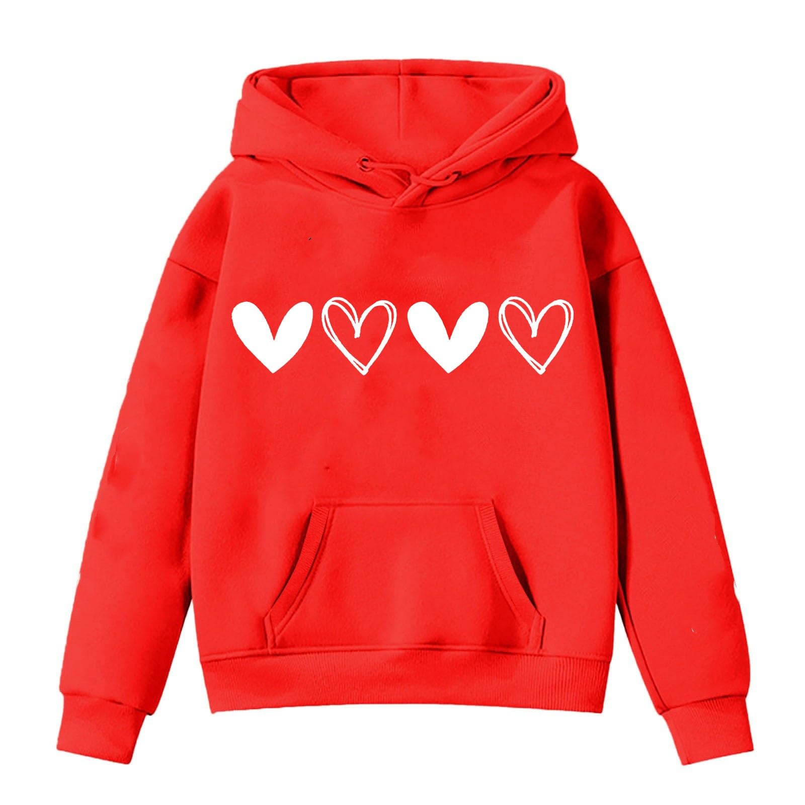 San Valentín - Romántico Día de San Valentín Sudadera Minimalista Día de San Valentín Jersey de Novia Corazón Cuello Redondo Suéter de Día de San Valentín Casual Estampado Minimalista Estampado Cuello